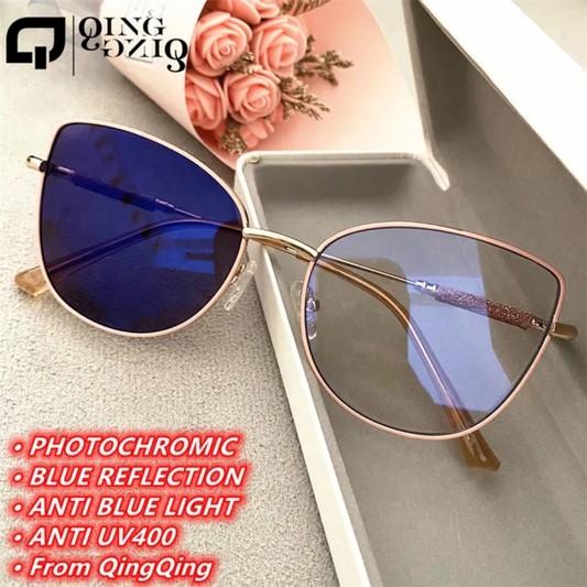 women photochromic and anti blue light